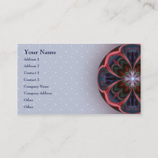 Mandala vif de pétales - carte de visite