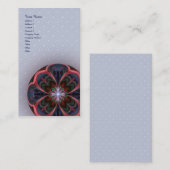 Mandala vif de pétales - carte de visite vertical (Devant / Derrière)