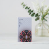 Mandala vif de pétales - carte de visite vertical (Debout devant)