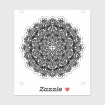 Mandala vinyl met zwart patroon