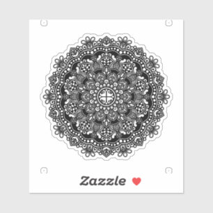 Mandala vinyl met zwart patroon sticker
