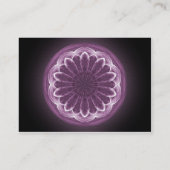 Mandala violet de pétales - carte de visite (Dos)