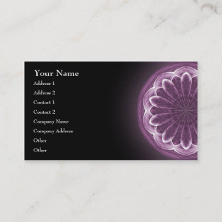 Mandala violet de pétales - carte de visite