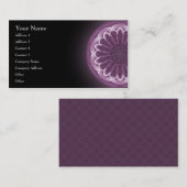 Mandala violet de pétales - carte de visite (Devant / Derrière)