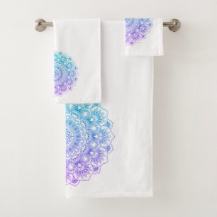 Mandala violet et bleu