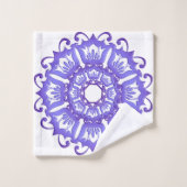 Mandala violet floral. Nom (Gant de toilette)