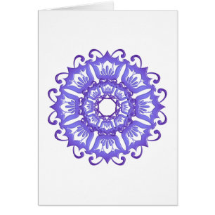Mandala violet floral. Salutation