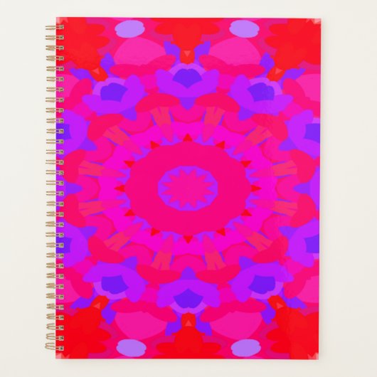 Mandala violet, rose et orange (Devant)