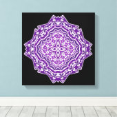 mandala violet toile enveloppée (Insitu (Plancher de Bois))