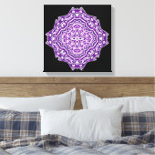mandala violet toile enveloppée (Insitu(Chambre))