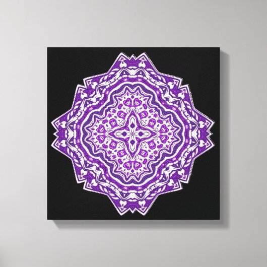 mandala violet toile enveloppée (Recto)
