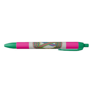 Mandala voor gemetastaseerd borstkankerbewustzijn zwarte inkt pen