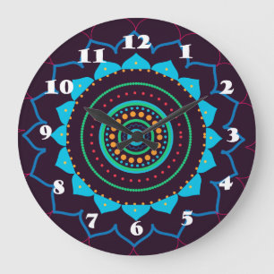 Mandala Wall Clock Grote Klok