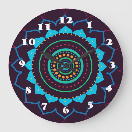 Mandala Wall Clock Grote Klok (Voorkant)
