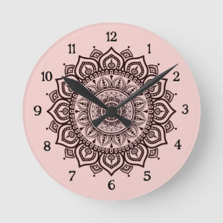 Mandala-wandklok Elegante Spirituele Huisdecoratie Ronde Klok