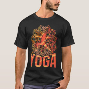 Mandala Warrior Pose Yoga T-shirt