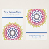 Mandala White Earring Visitekaartje (Voorkant /achterkant)