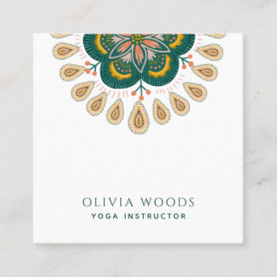 Mandala Yoga Instructor Vierkante Visitekaartje