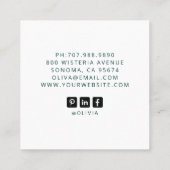 Mandala Yoga Instructor Vierkante Visitekaartje (Achterkant)