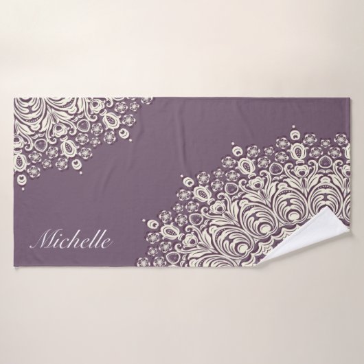 Mandala Yoga Mat with Name, Personalizable, Custom (Serviette de bain)