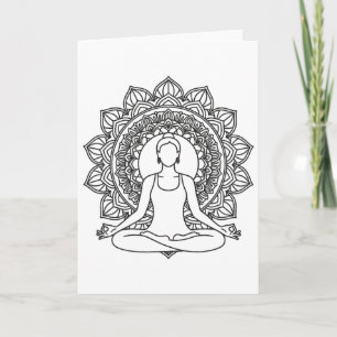 Mandala Yoga Meditatiehouding Mindfulness Design Kaart