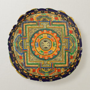 Mandala Yoga-ronde Rond Kussen