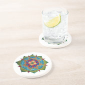 Mandala Zandsteen Drink Onderzetter (Zijkant)
