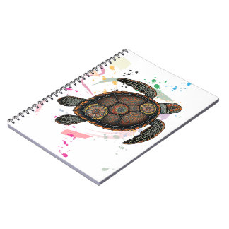 Mandala zee schildpad ontwerp notitieboek