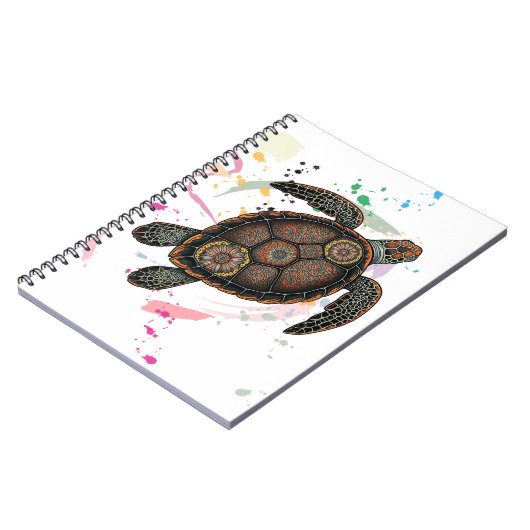 Mandala zee schildpad ontwerp notitieboek (Linkerzijde)