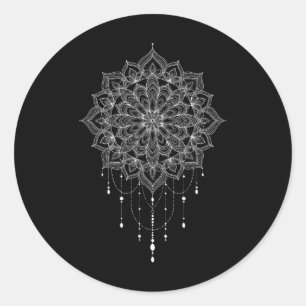 Mandala Zen Kunst Botanische Succulent Spirituele Ronde Sticker
