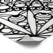 Mandala Zen Motif Lineart Poster Imprimer (Coin)