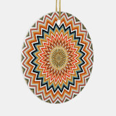 Mandala Zigzag Pattern Keramisch Ornament (Rechts)