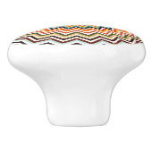 Mandala Zigzag Pattern Keramische Knop (Zijkant)