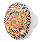 Mandala Zigzag Pattern Keramische Knop (Rechts)