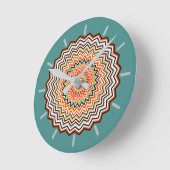 Mandala Zigzag Pattern Ronde Klok (Hoek)