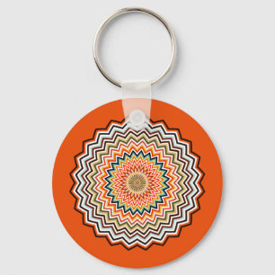 Mandala Zigzag Pattern Sleutelhanger
