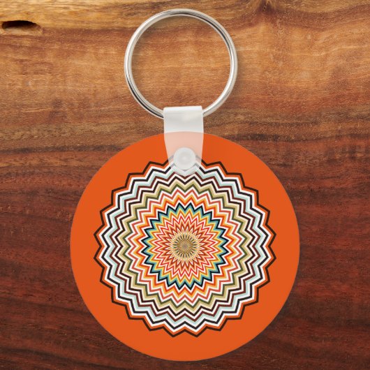 Mandala Zigzag Pattern Sleutelhanger (Voorkant)