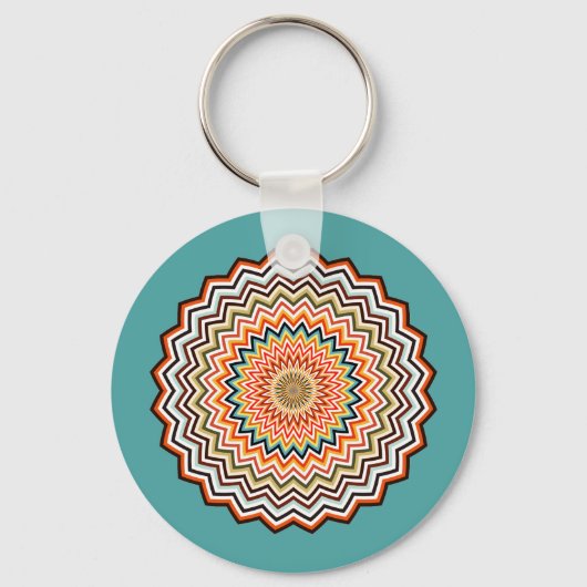 Mandala Zigzag Pattern Sleutelhanger (Achterkant)