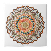 Mandala Zigzag Pattern Tegeltje (Voorkant)