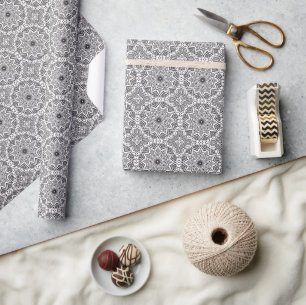 Mandala zwart en wit inpakpapier