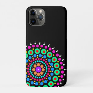 Mandala zwarte bg iPhone 11 pro hoesje