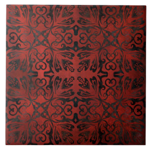 mandala zwarte romantische elegante keramische teg tegeltje