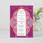 Mandalas dans une invitation mixte Cerise Pink (Debout devant)