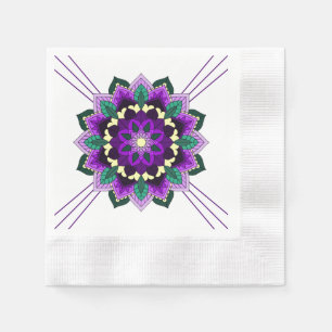Mandalas, decoraties, patronen, cirkelvormige oval servet