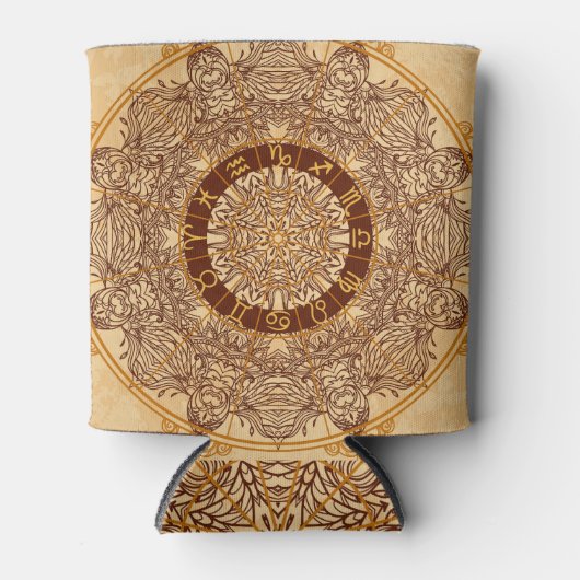 Mandala's, dierenriem, , cirkel. blikjeskoeler (Voorkant)