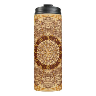 Mandala's, dierenriem, , cirkel. thermosbeker