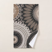 Mandalas d'or noir (Serviette à main)