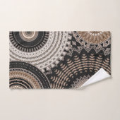 Mandalas d'or noir (Serviette à main)