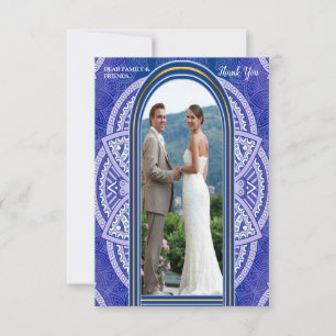 Mandala's in gemengd Nederlands Blauw Dank u RSVP Kaartje