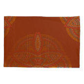 Mandala's in gemengde maroon-herhalingspatronen kussensloop (Achterkant)